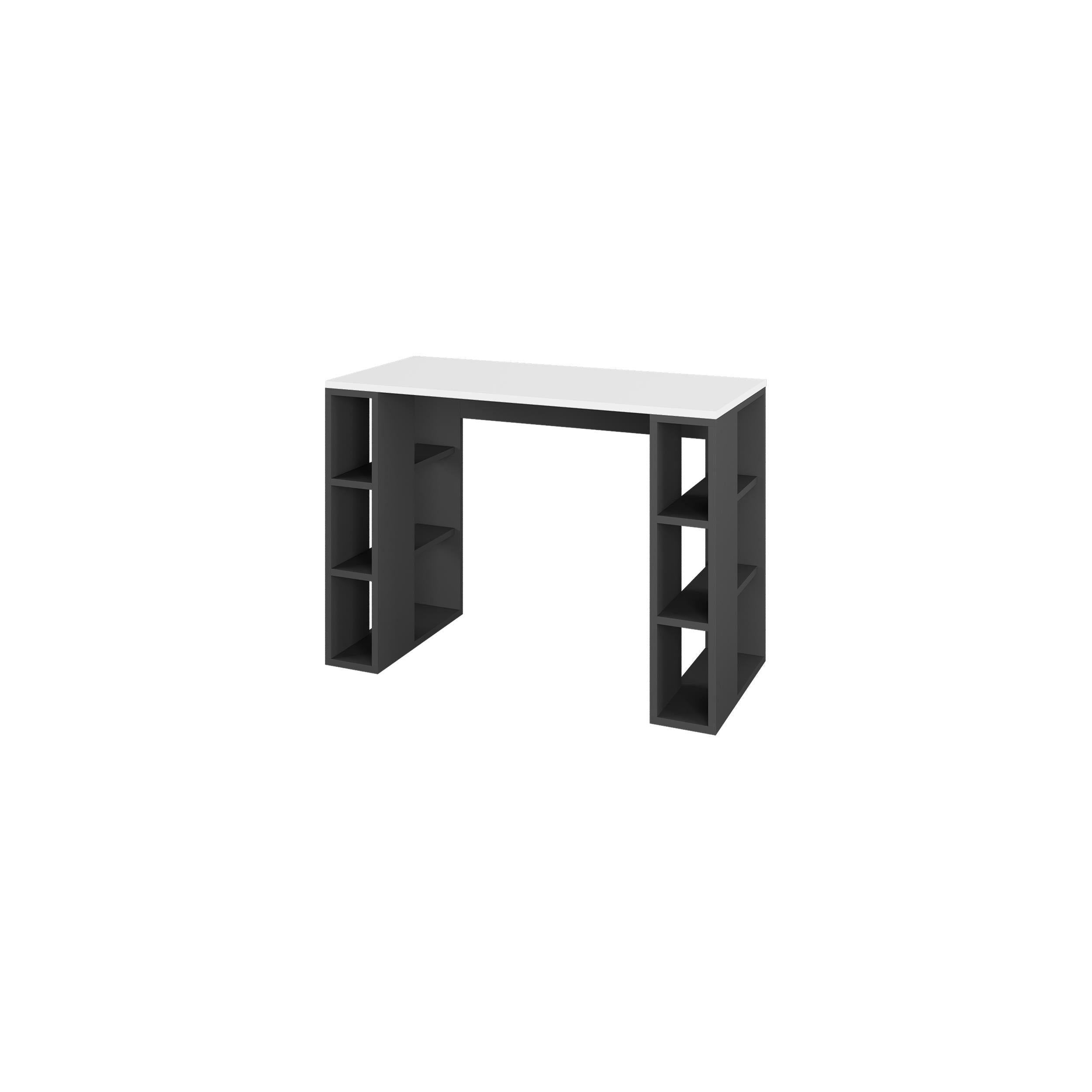 Bureau d'étude Colmar – 106 cm – Bureau moderne avec étagères de rangement