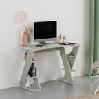 Decortieliving - Papillon Modern Study Desk with Shelves - W 106 cm