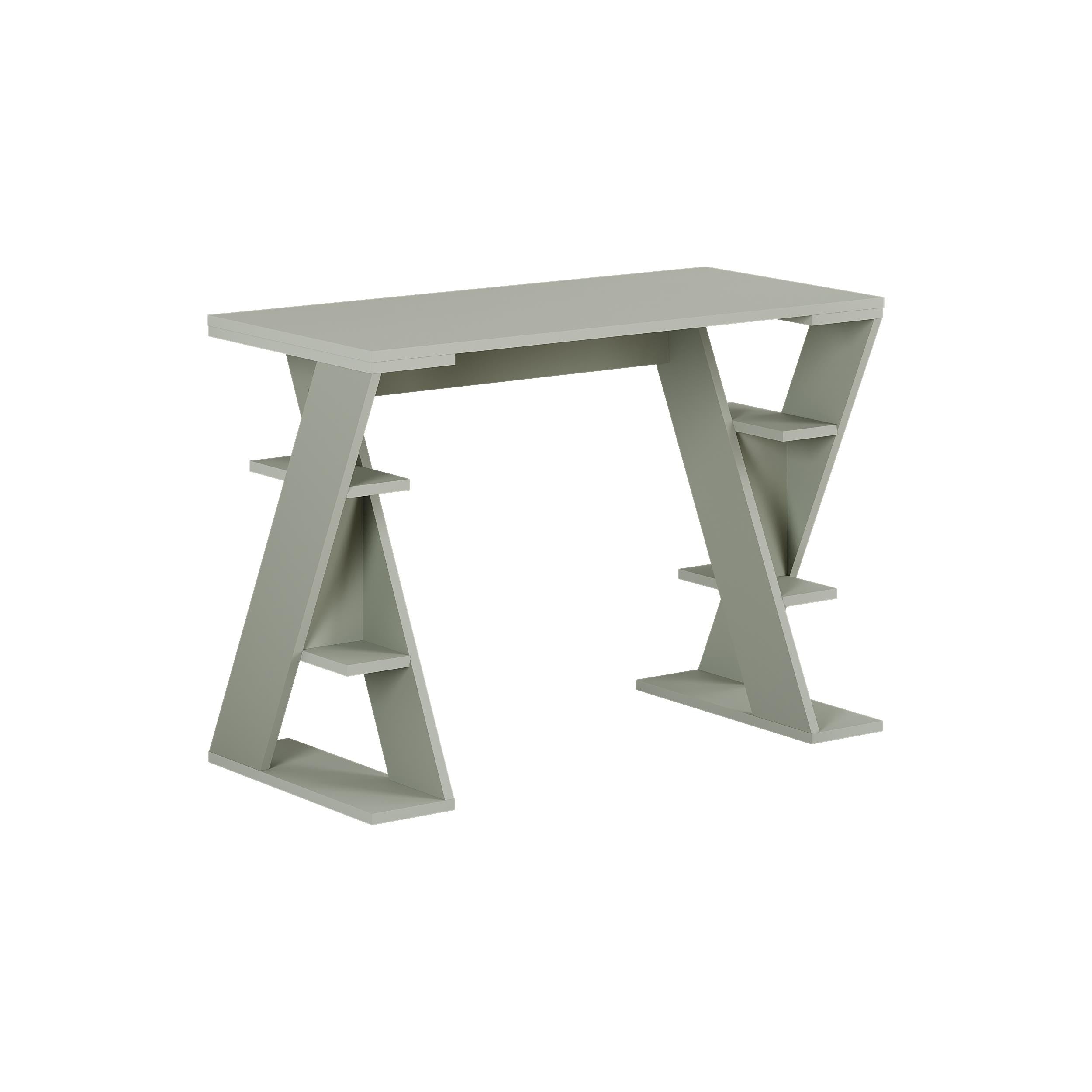 Decortieliving - Papillon Modern Study Desk with Shelves - W 106 cm