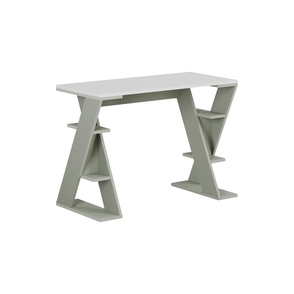 Decortieliving - Papillon Modern Study Desk with Shelves - W 106 cm