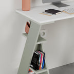 Decortieliving - Papillon Modern Study Desk with Shelves - W 106 cm