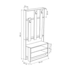 Decortieliving - Chester Hall Stand Shoe Rack Multipurpose Hanger