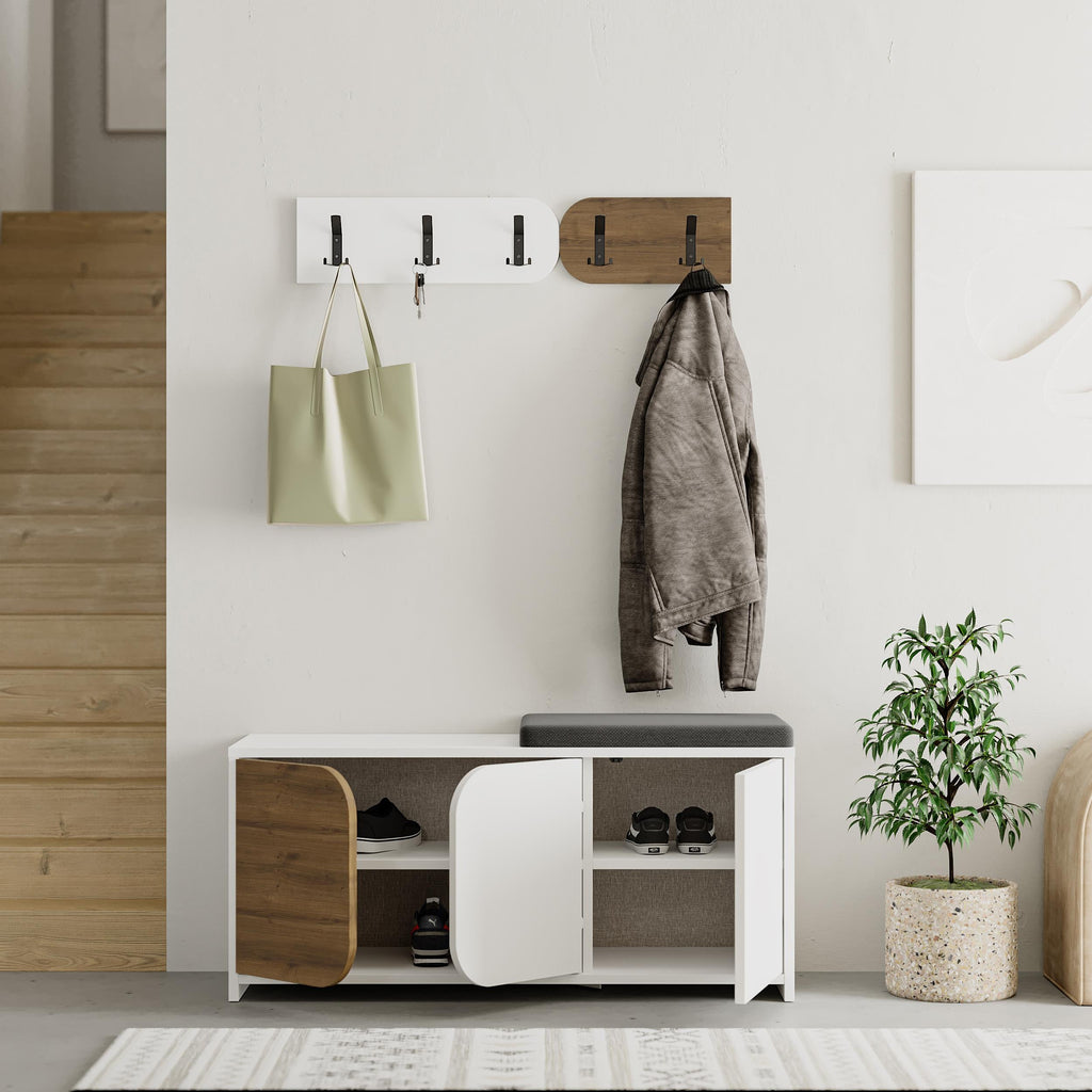Decortieliving - Moni Hallway Shoe Cabinet and Hanger Set