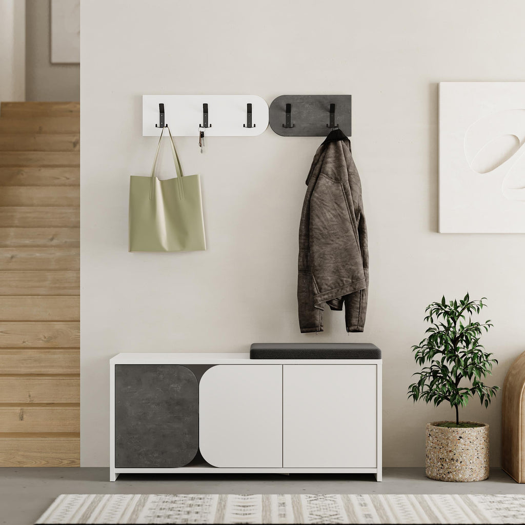 Decortieliving - Moni Hallway Shoe Cabinet and Hanger Set