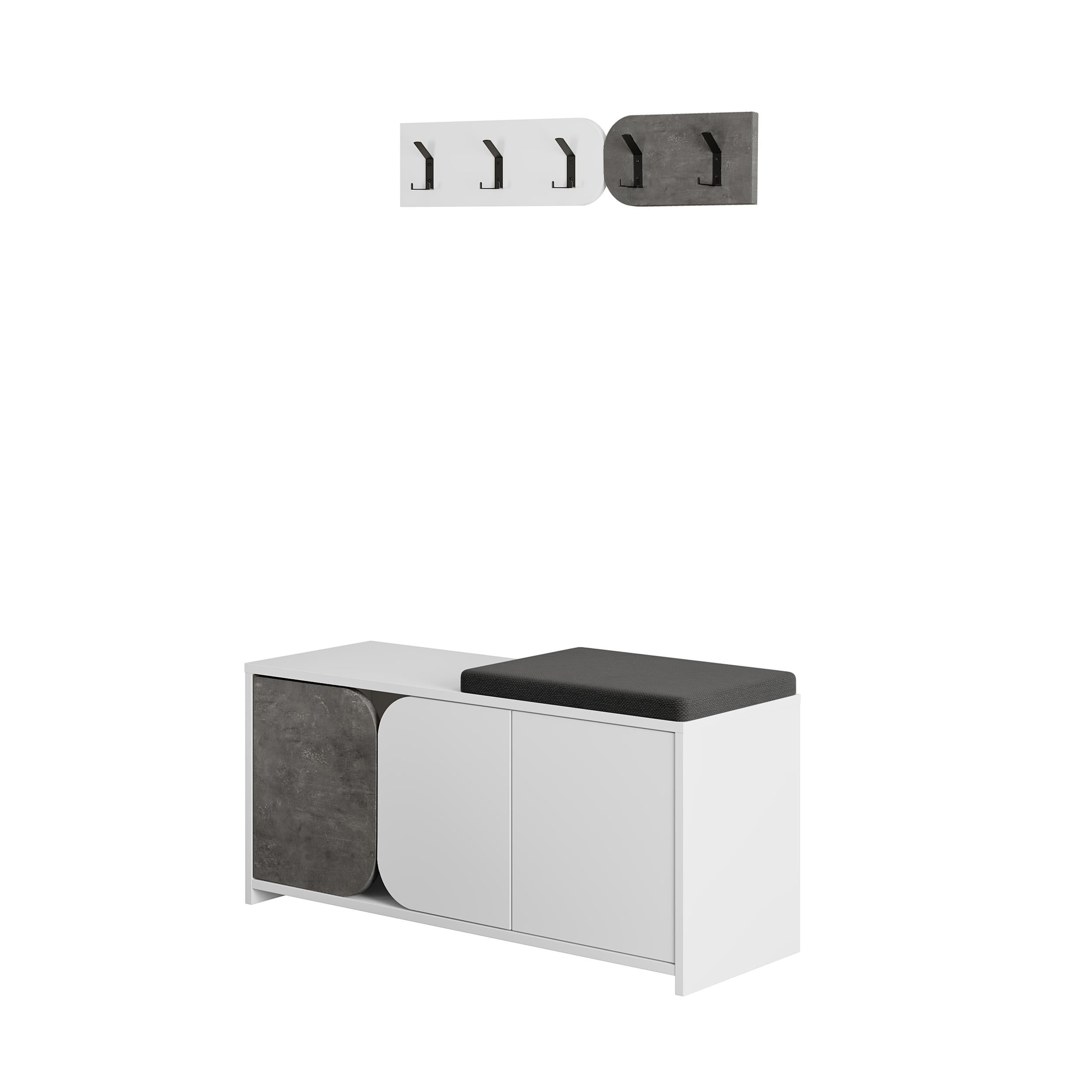 Decortieliving - Moni Hallway Shoe Cabinet and Hanger Set