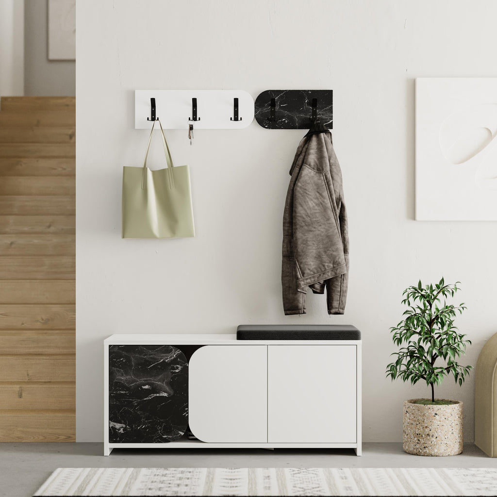 Decortieliving - Moni Hallway Shoe Cabinet and Hanger Set