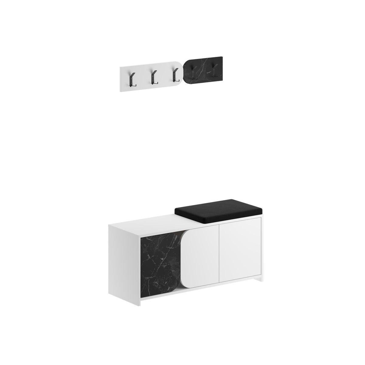 Decortieliving - Moni Hallway Shoe Cabinet and Hanger Set