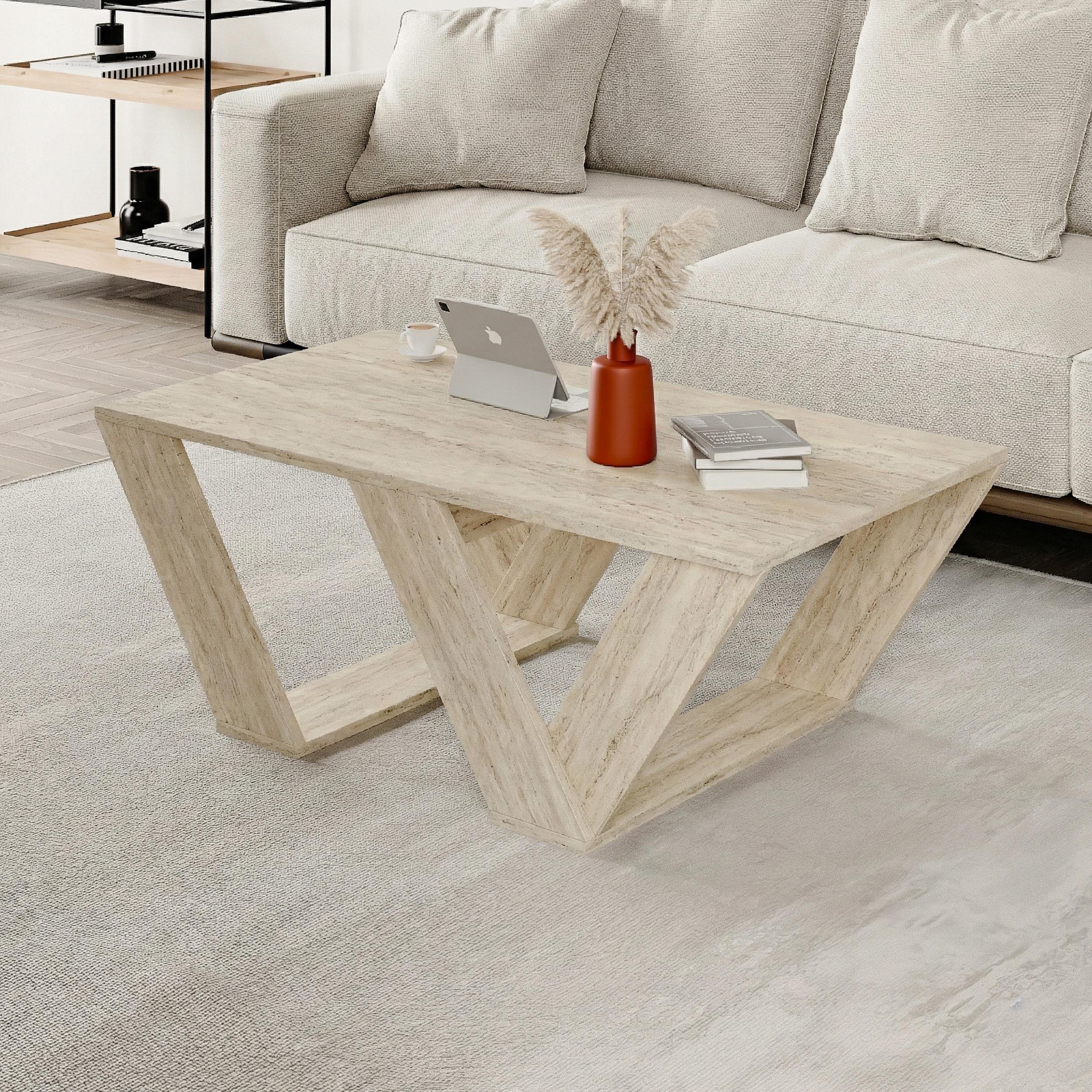 Decortieliving - Pipra Modern Coffee Table Multipurpose H 40cm
