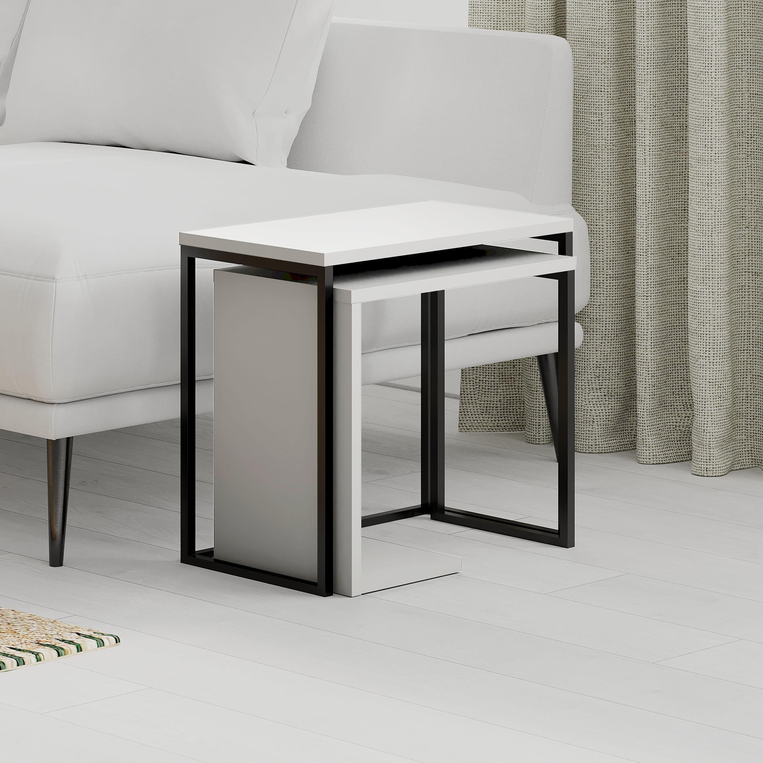 Ensemble de tables d'appoint gigognes modernes Zigosh