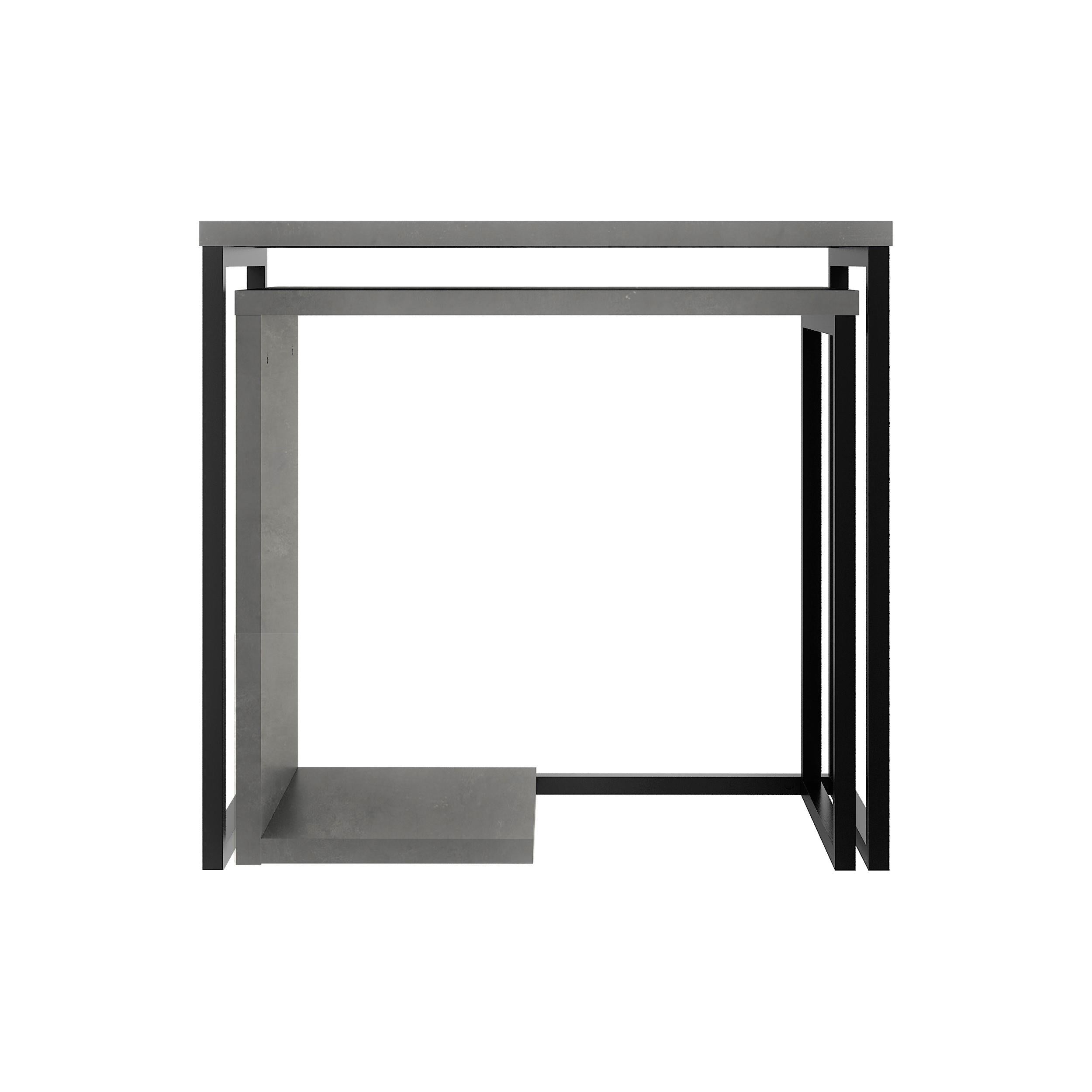 Ensemble de tables d'appoint gigognes modernes Zigosh