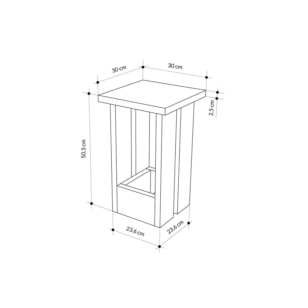 Decortieliving - Tasos Side Table – Modern Compact Side Table for Bedside & Sofa