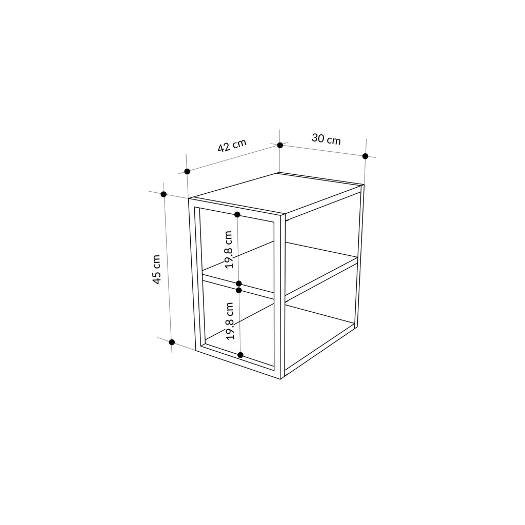 Table d'appoint Echo simple – Table d'appoint moderne pour canapé avec étagères