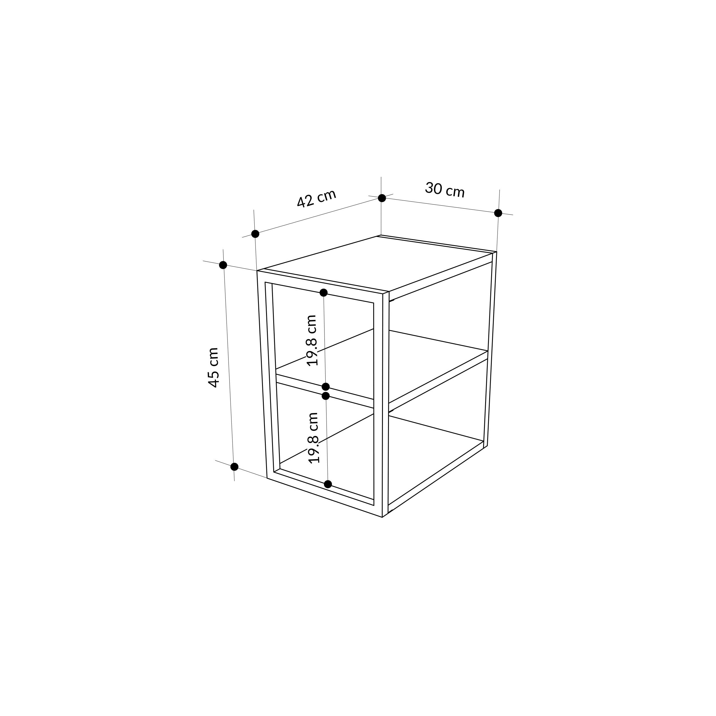 Table d'appoint Echo simple – Table d'appoint moderne pour canapé avec étagères
