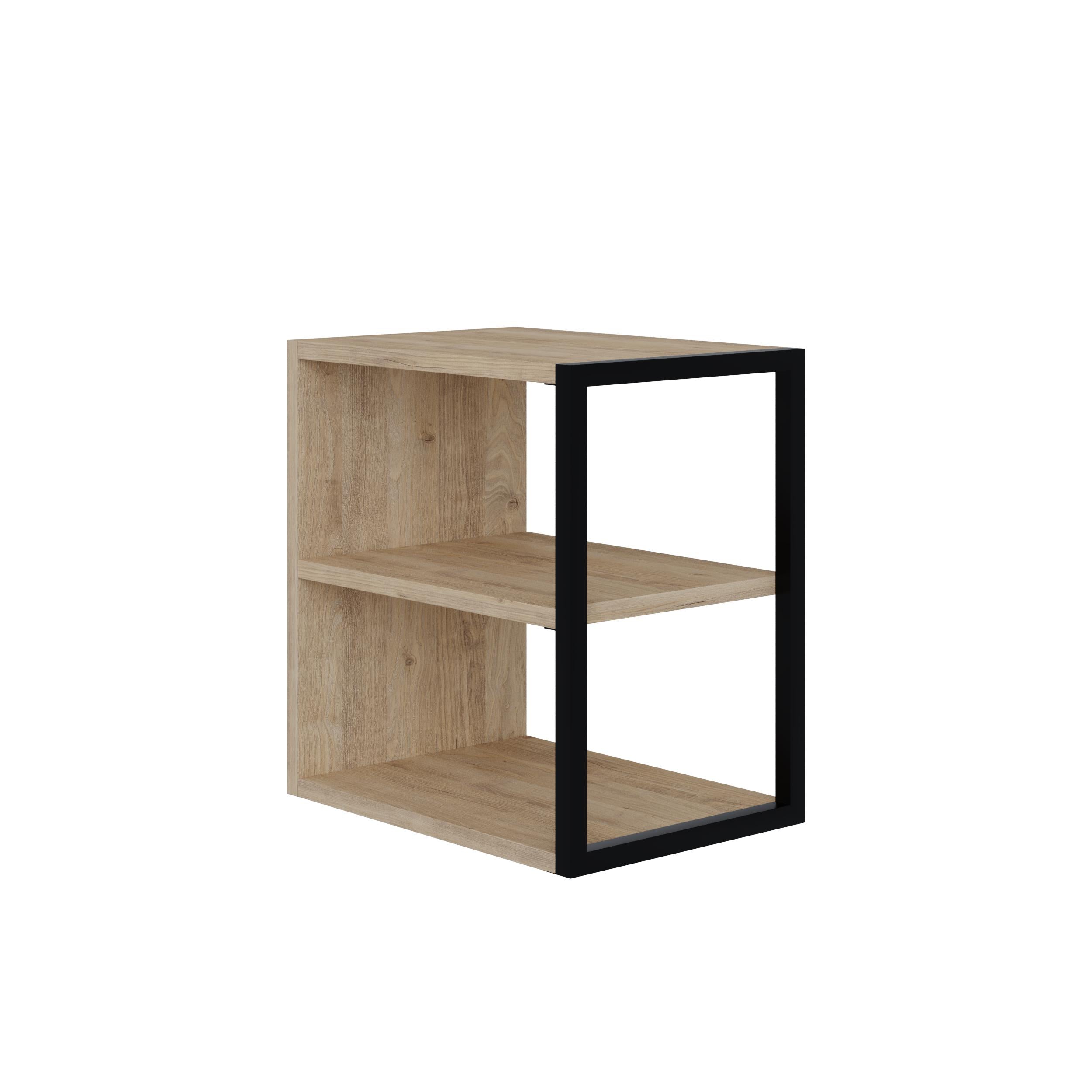 Table d'appoint Echo simple – Table d'appoint moderne pour canapé avec étagères