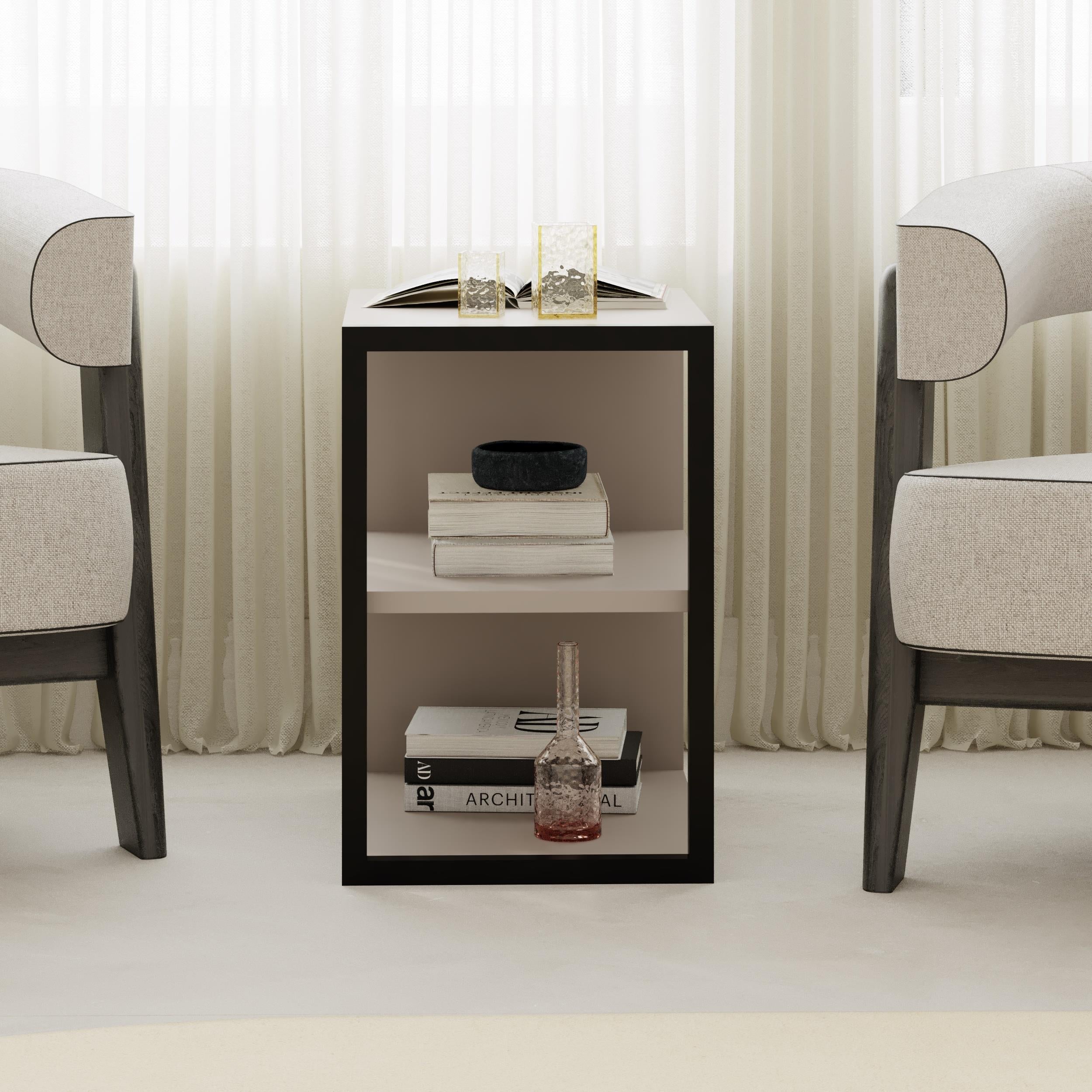 Table d'appoint Echo simple – Table d'appoint moderne pour canapé avec étagères
