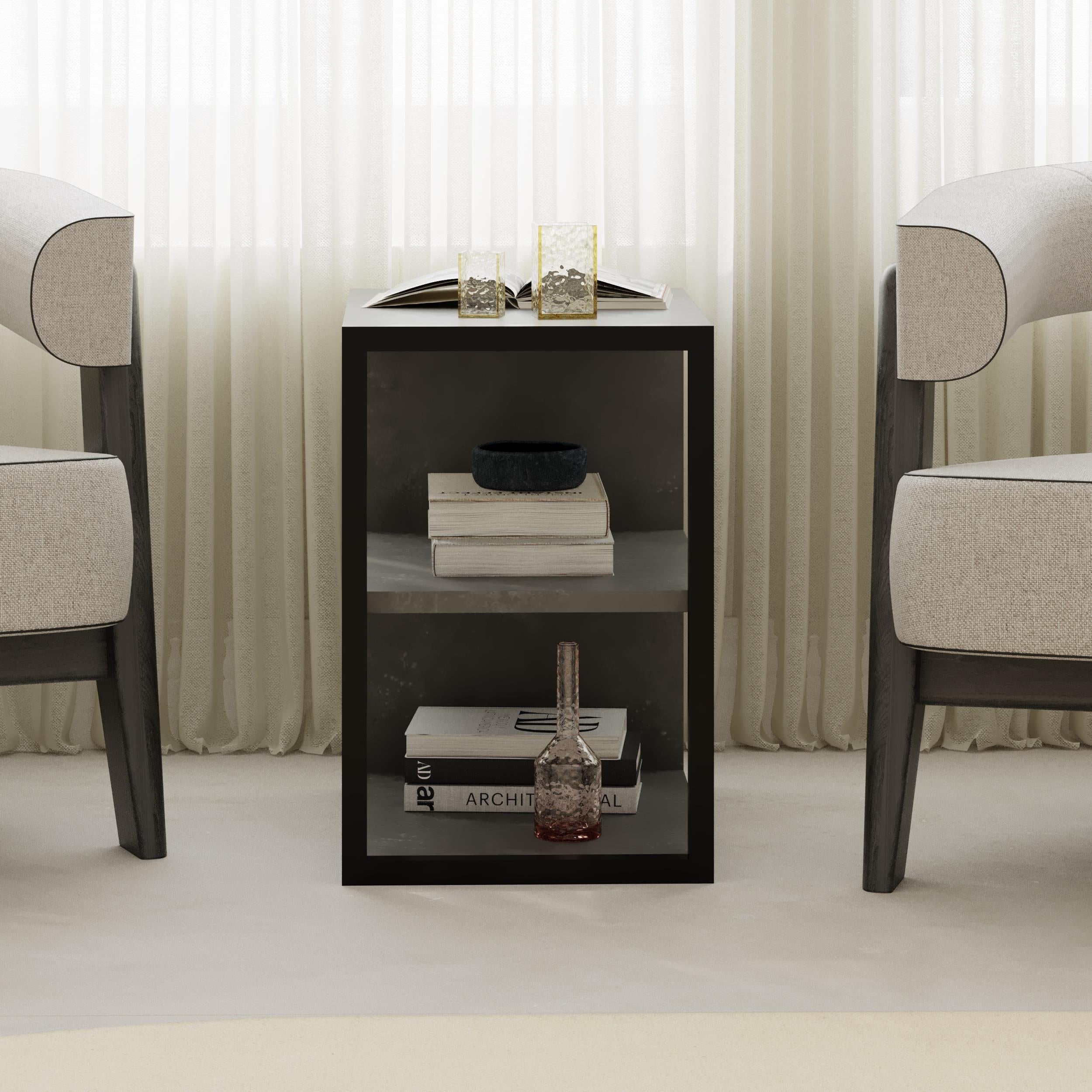 Table d'appoint Echo simple – Table d'appoint moderne pour canapé avec étagères