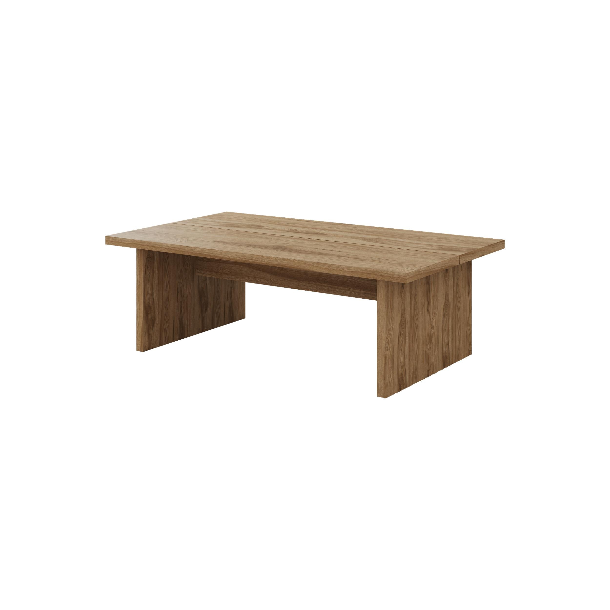 Table basse Loana – Table de salon moderne avec plateau en deux parties