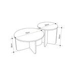 Decortieliving - Hillary Modern 2-Piece Coffee Table Set