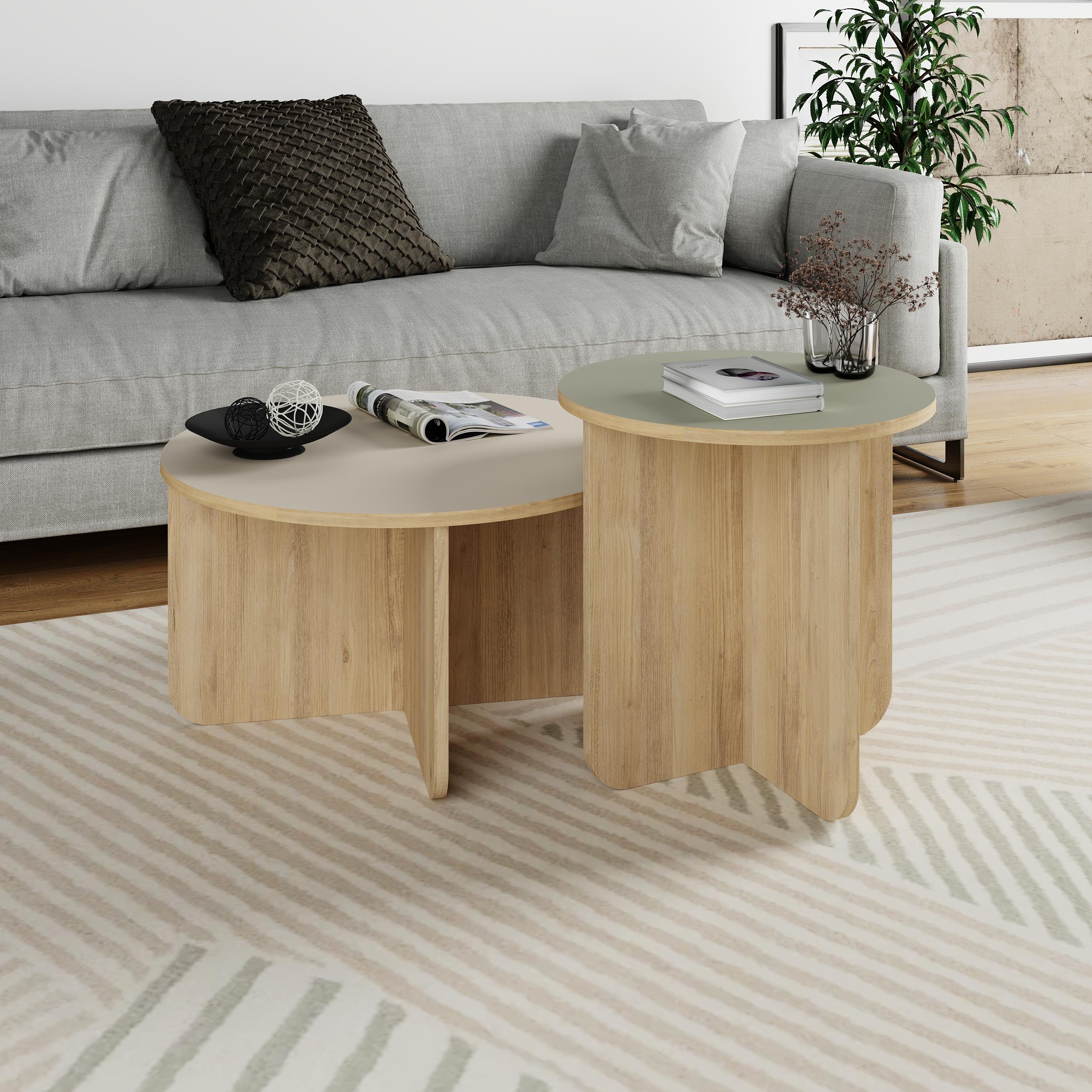 Decortieliving - Hillary Modern 2-Piece Coffee Table Set