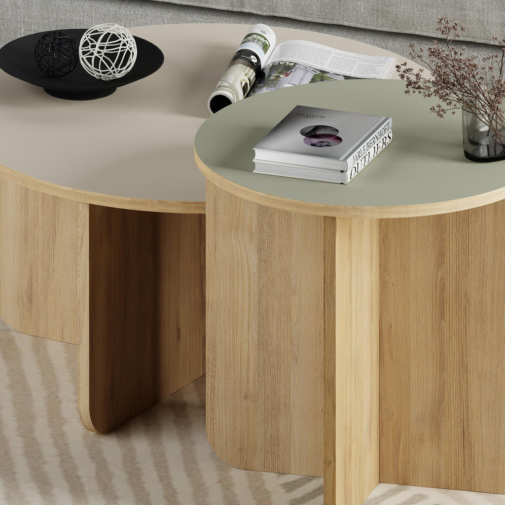 Decortieliving - Hillary Modern 2-Piece Coffee Table Set