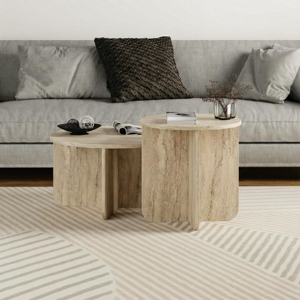Decortieliving - Hillary Modern 2-Piece Coffee Table Set