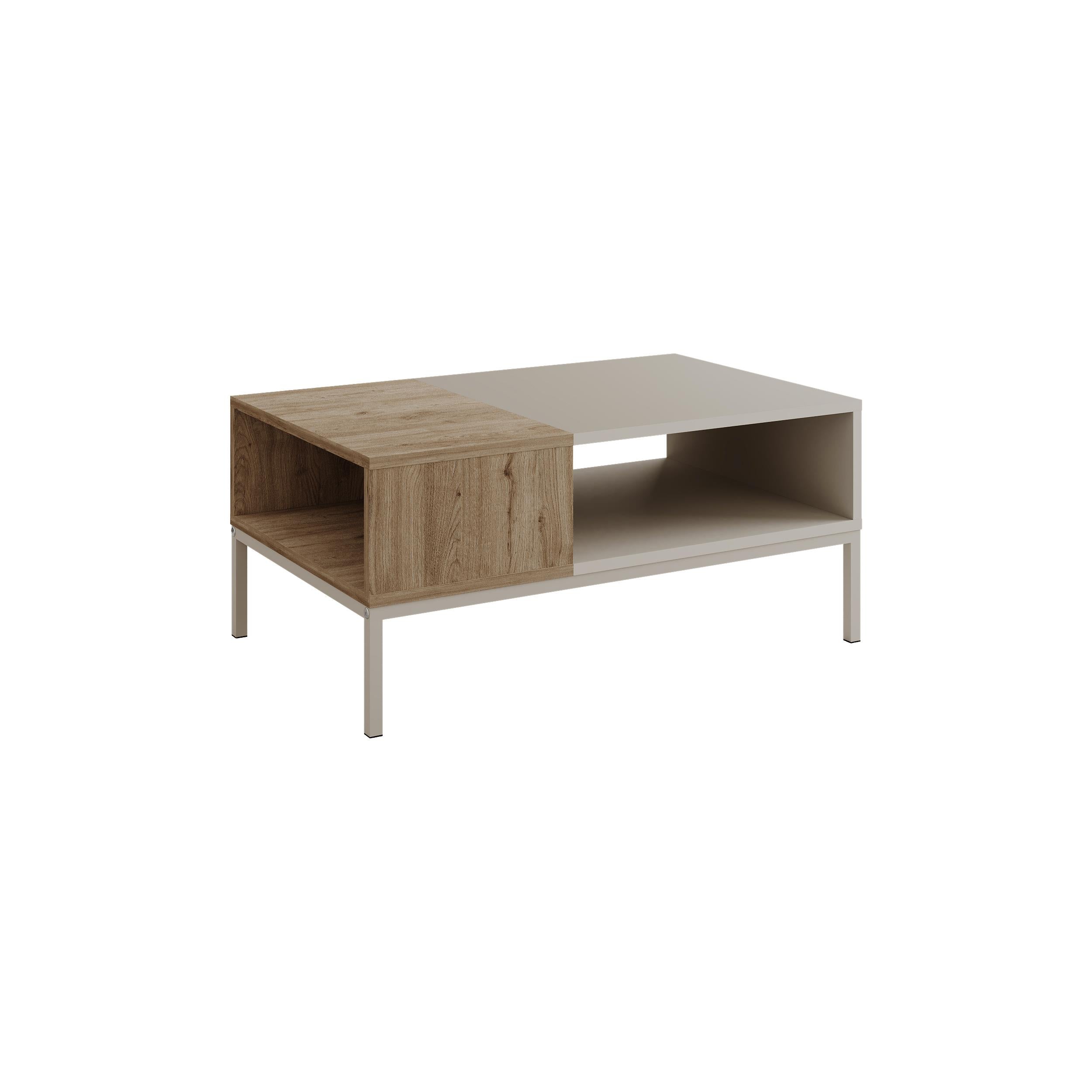 Table basse moderne Cailin avec rangement ouvert