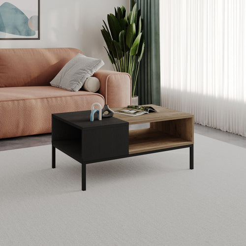 Table basse moderne Cailin avec rangement ouvert