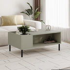 Decortieliving - Vena Modern Coffee Table Ash Green 100 x 60 cm