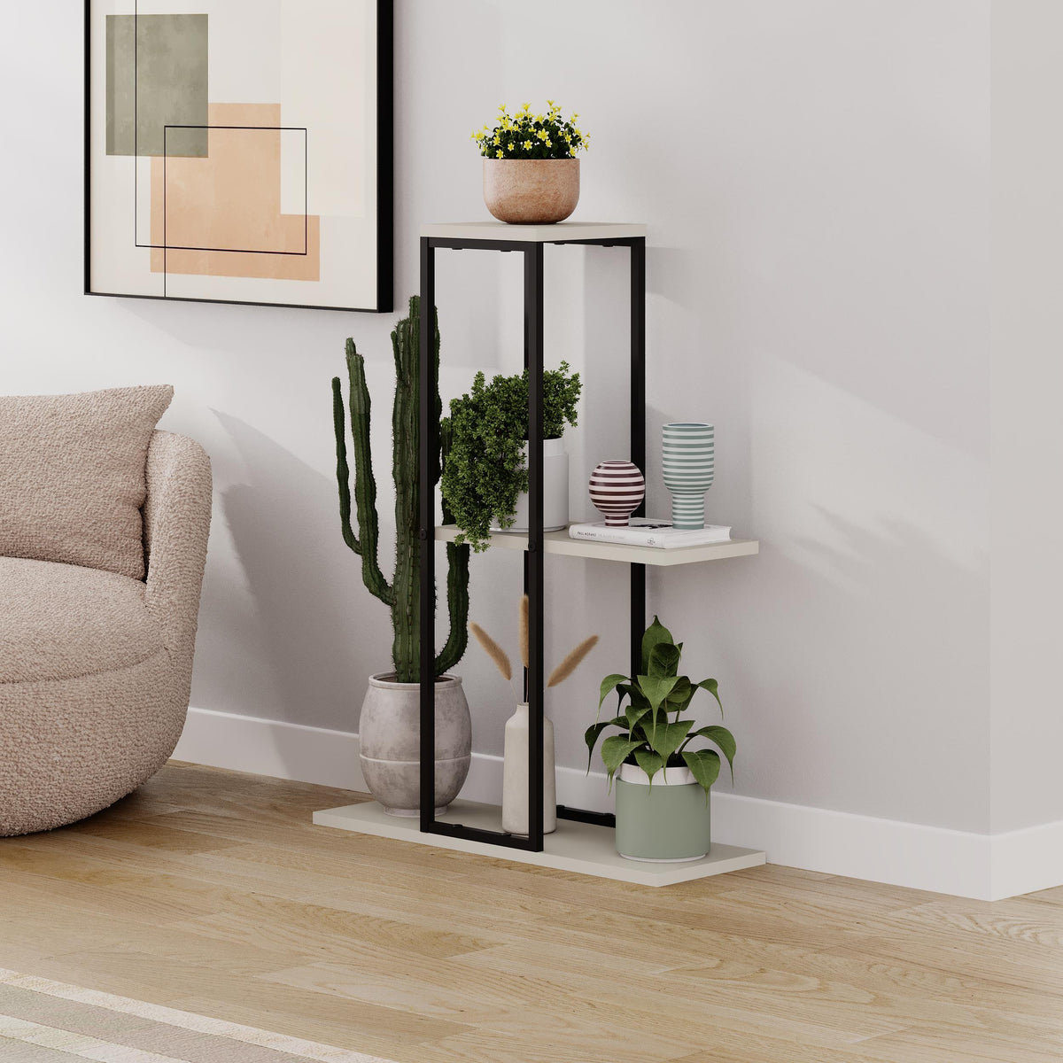 Decortieliving - Vetra Modern Plantstand Shelves