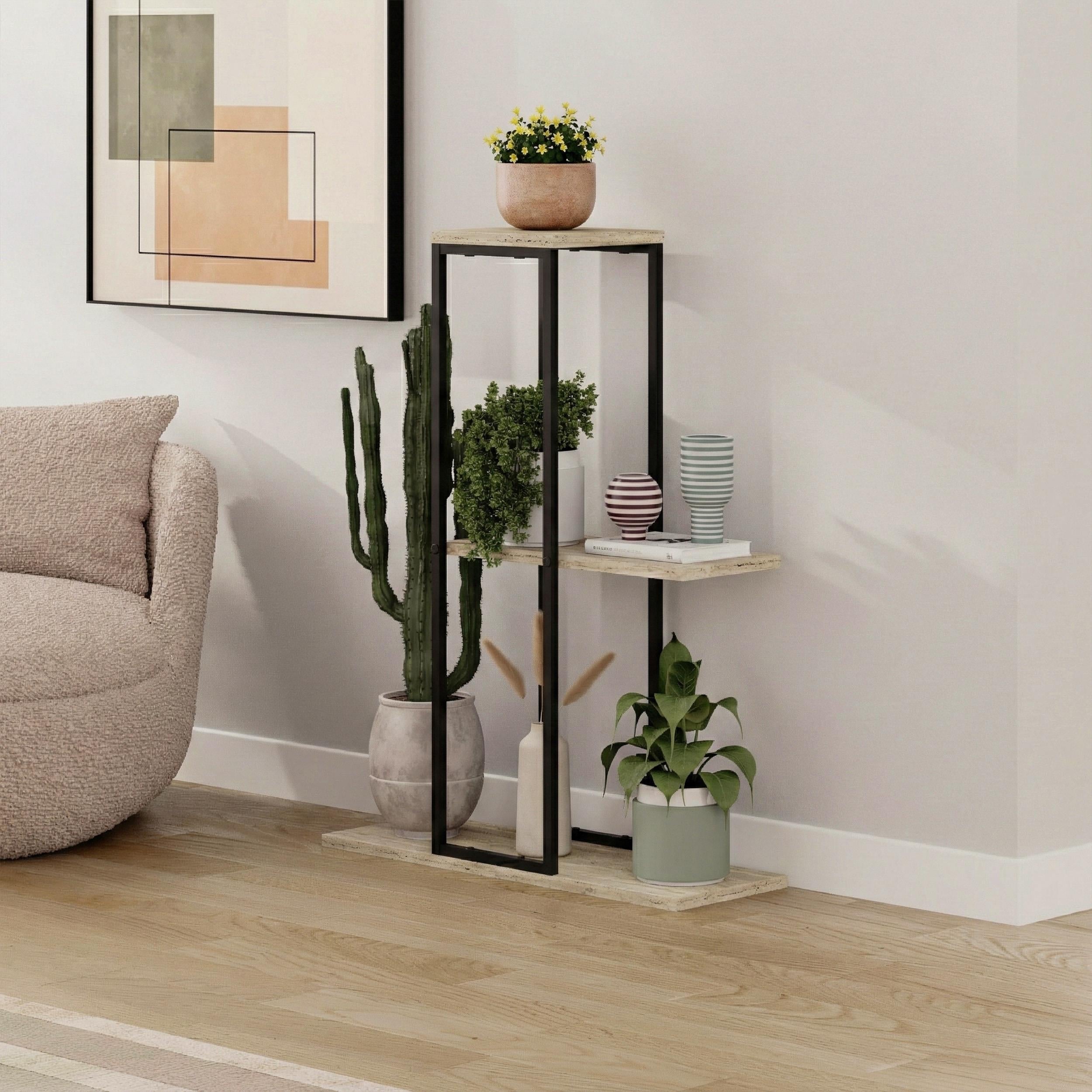 Decortieliving - Vetra Modern Plantstand Shelves