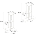 Decortieliving - Vetra Modern Plantstand Shelves