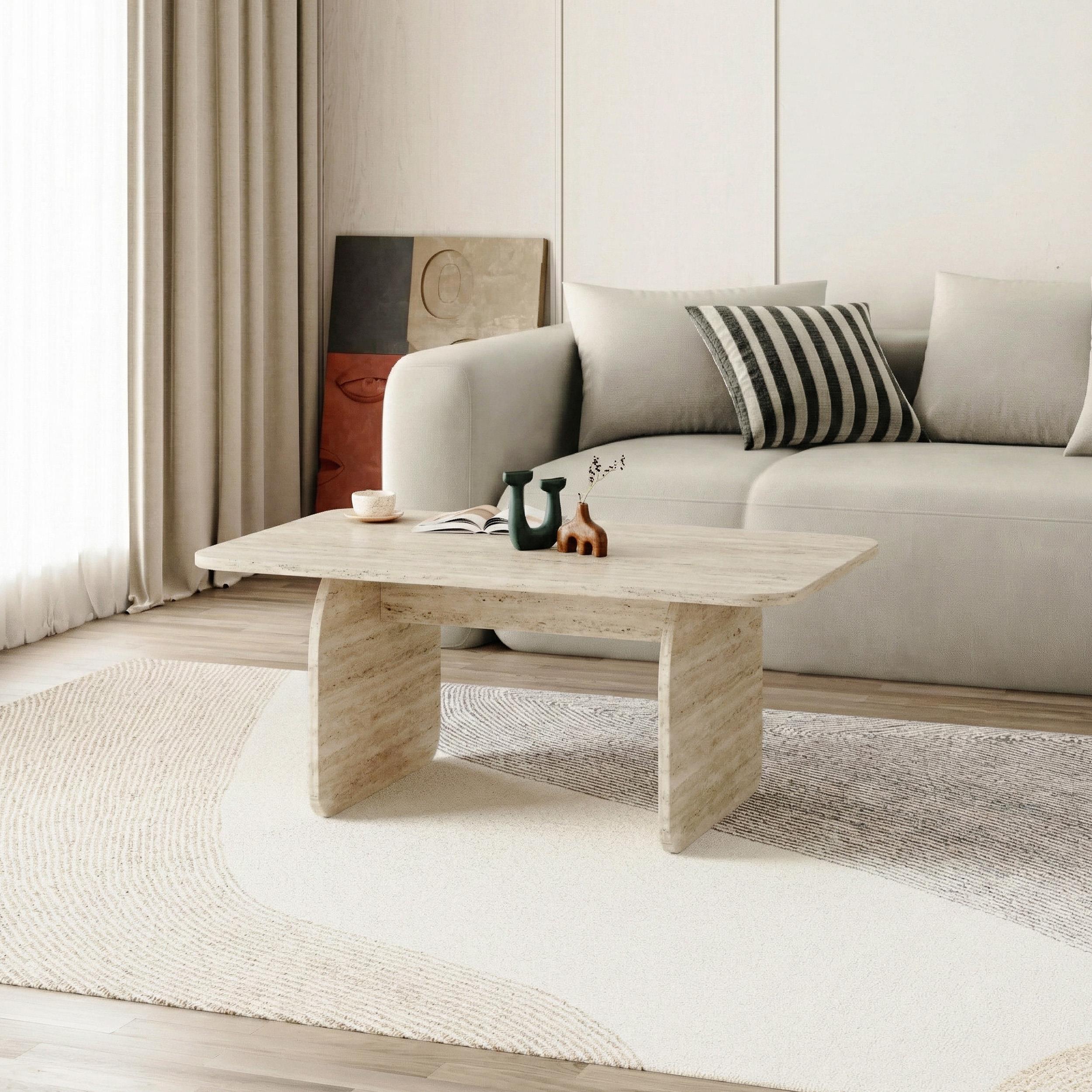 Table basse Pietra Modern Radius - 60x100 cm