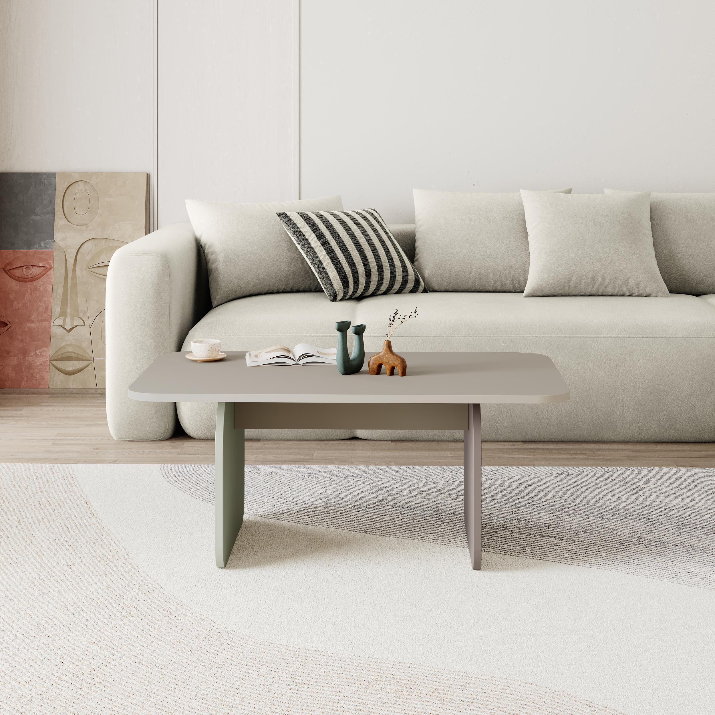 Table basse Pietra Modern Radius - 60x100 cm