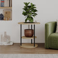 Table d'appoint ronde Grova avec étagère