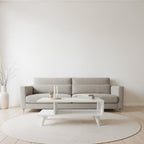 Decortieliving - Titus Modern Coffee Table Open Storage Shelf White 80 x 45 x 32.4 cm