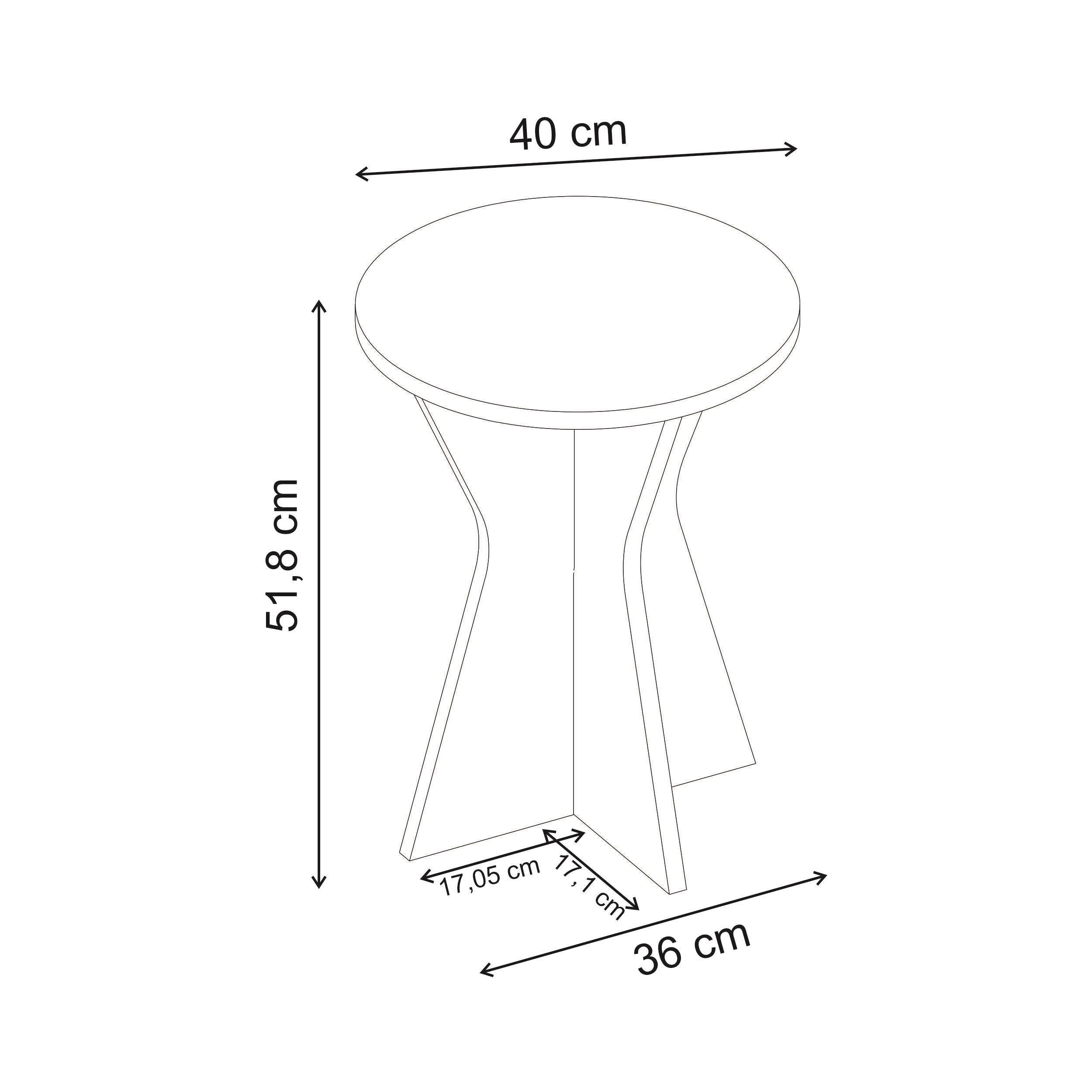 Table d'appoint moderne Lisa – Table d'appoint compacte