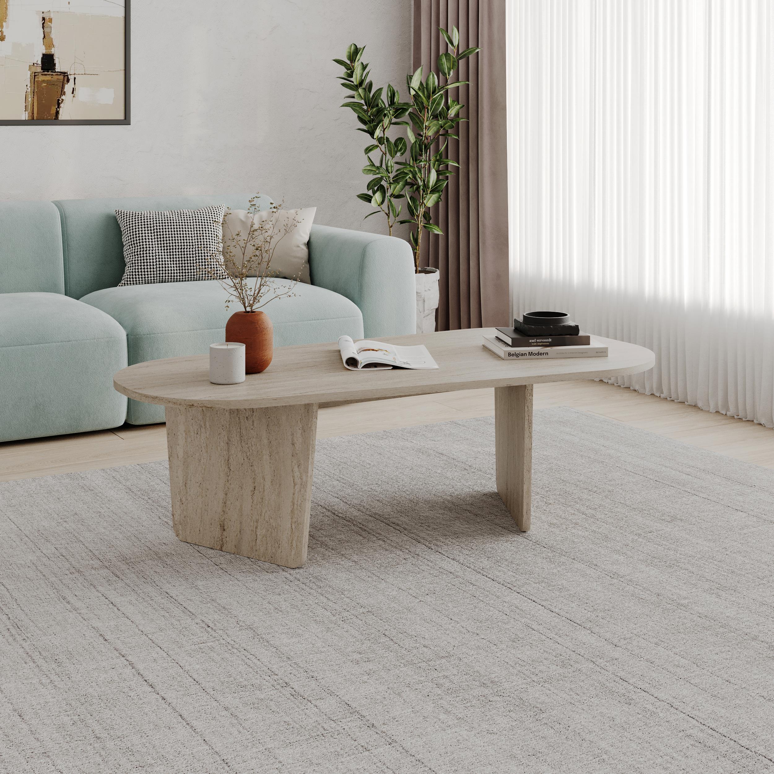 Table basse ovale design moderne Ovalis