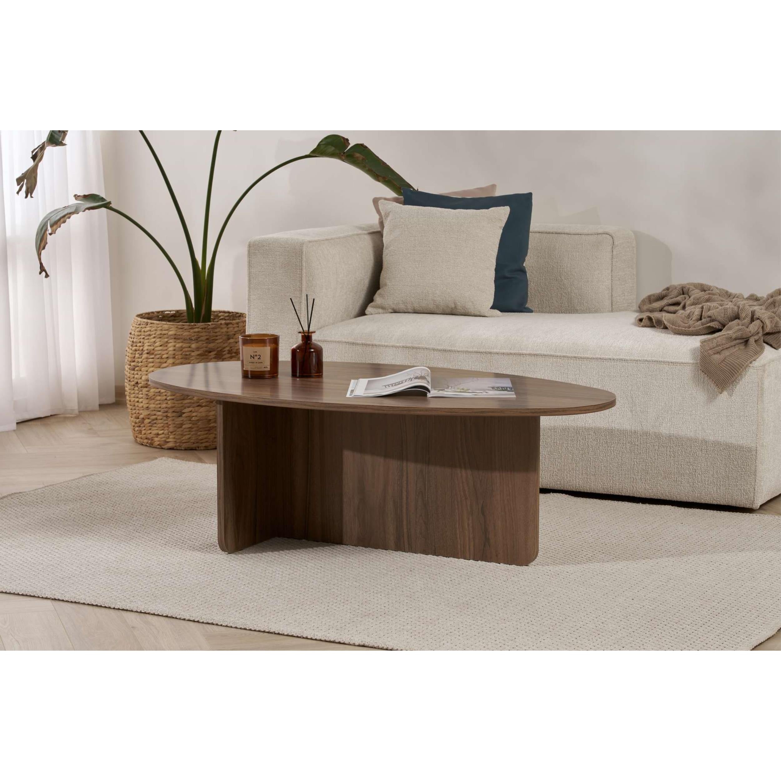 Decortieliving - Orba Oval Coffee Table 120 x 65 x 40 cm