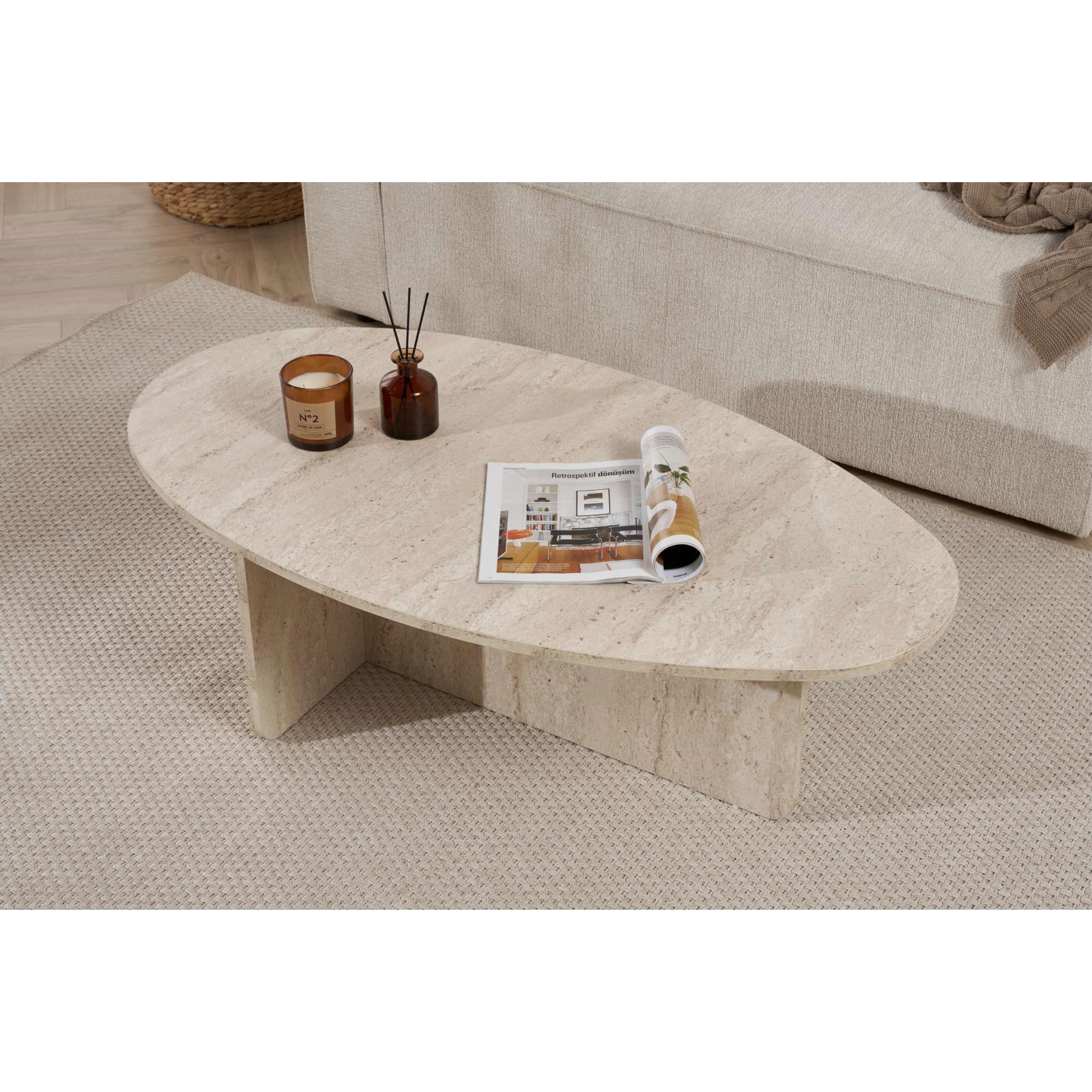 Decortieliving - Orba Oval Coffee Table 120 x 65 x 40 cm