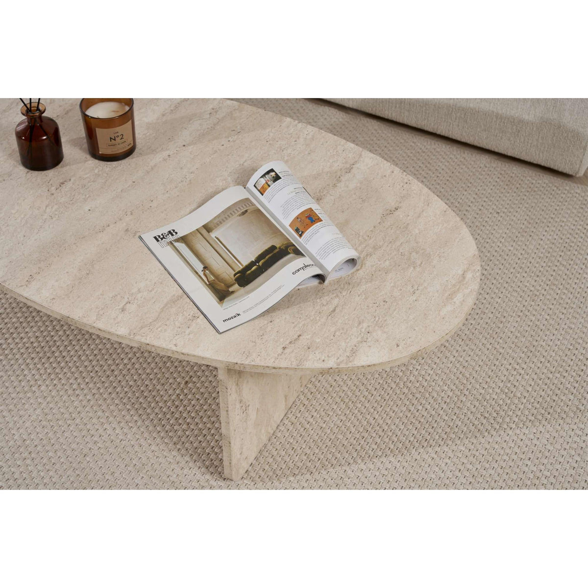 Decortieliving - Orba Oval Coffee Table 120 x 65 x 40 cm