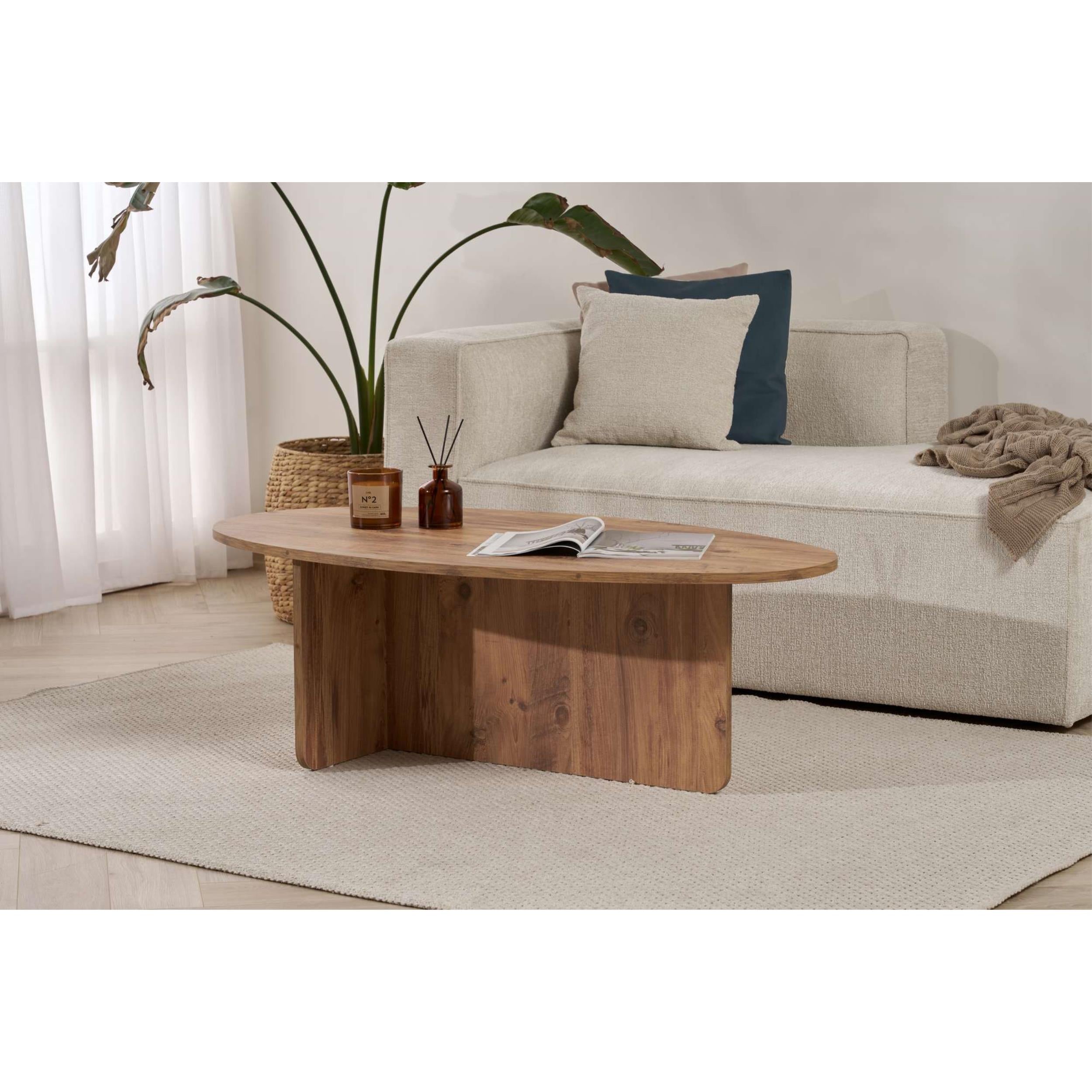 Decortieliving - Orba Oval Coffee Table 120 x 65 x 40 cm