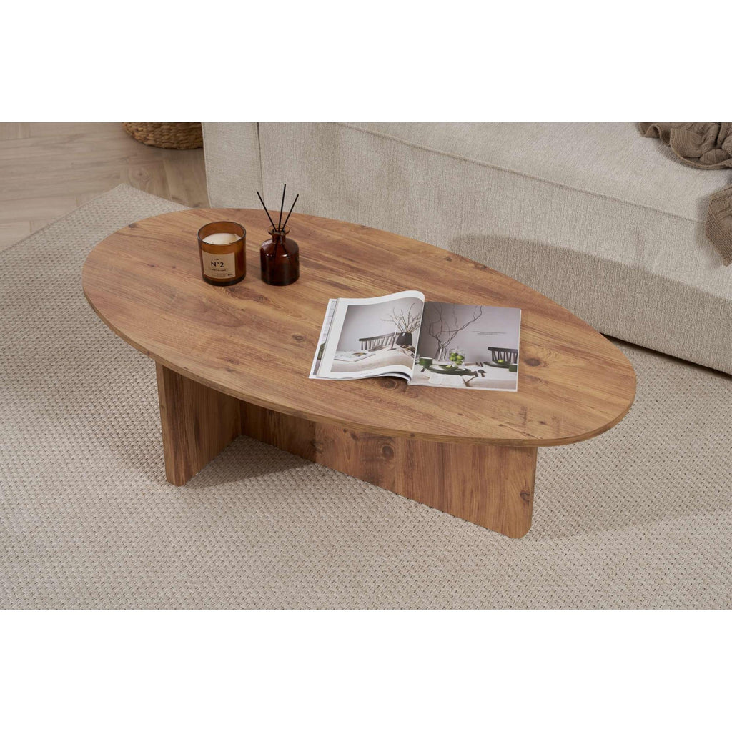 Decortieliving - Orba Oval Coffee Table 120 x 65 x 40 cm