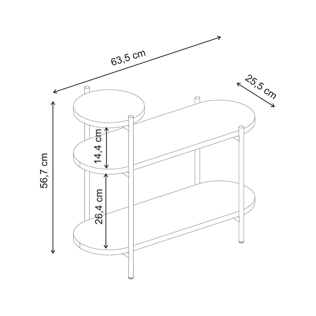 Table d'appoint à 3 niveaux Somo