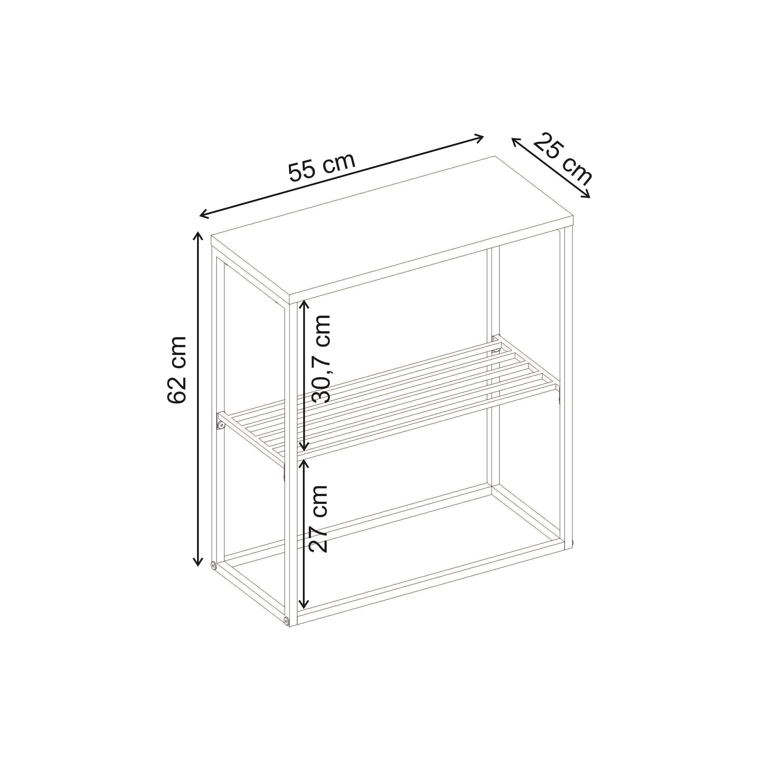 Table d'appoint Teno avec étagère de rangement