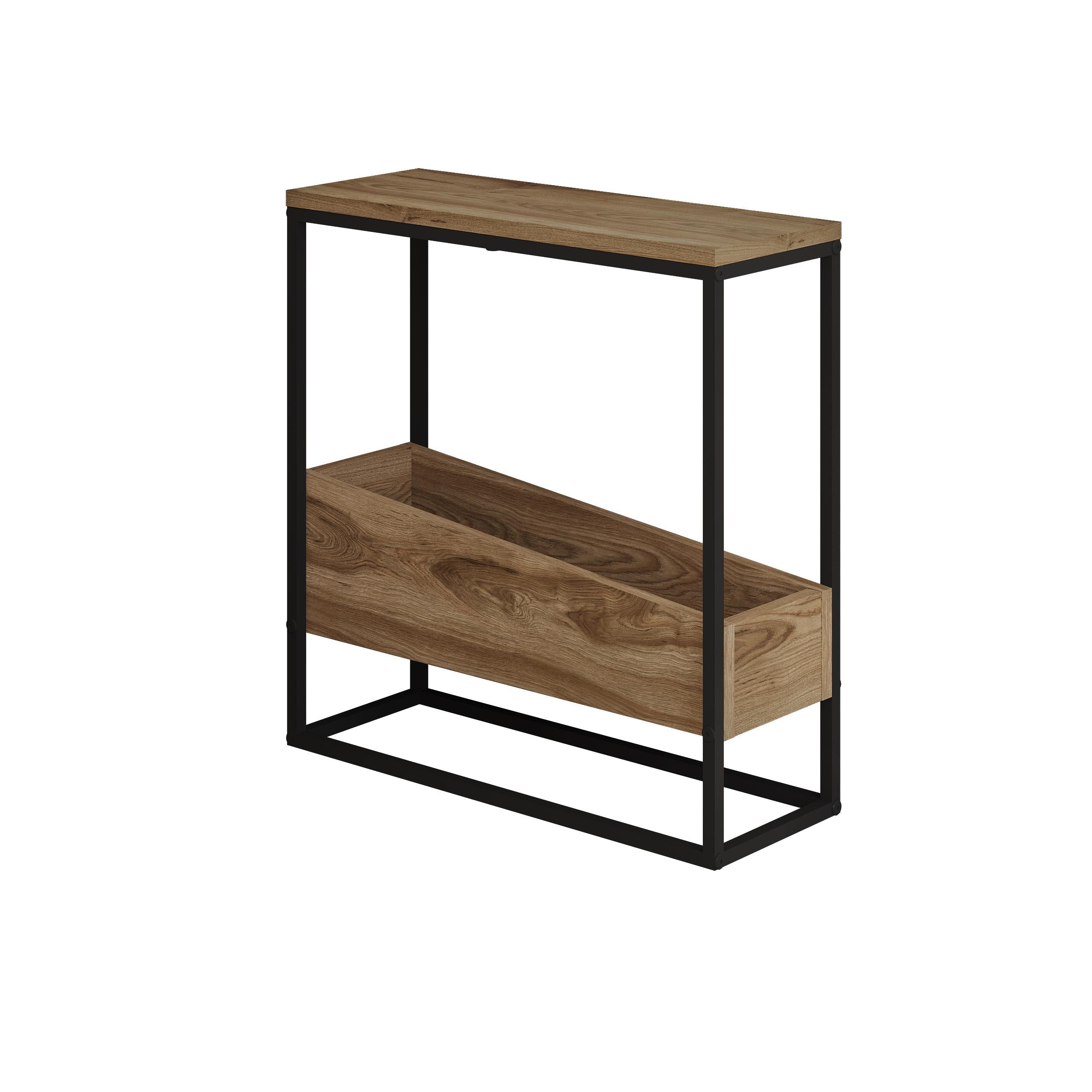 Table d'appoint Lido Slim – Chêne et Noir