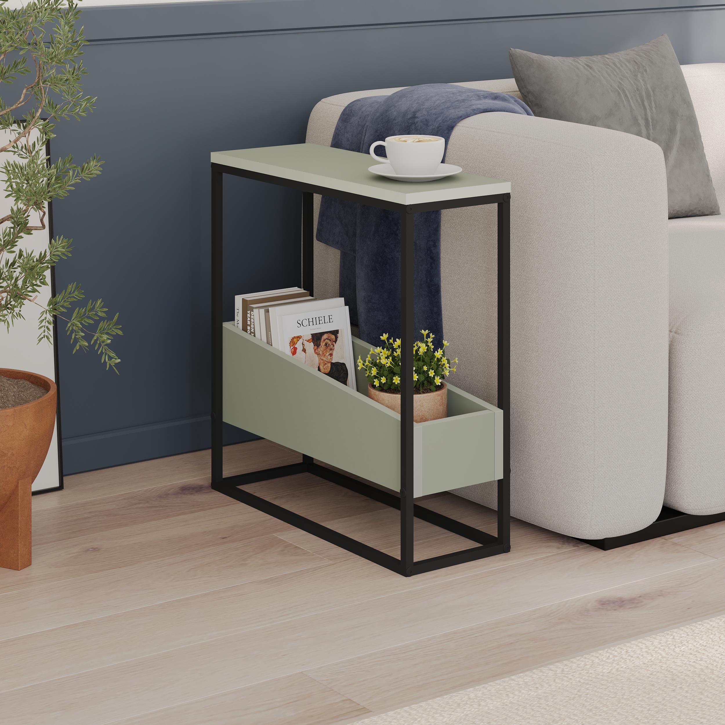 Table d'appoint Lido Slim – Chêne et Noir
