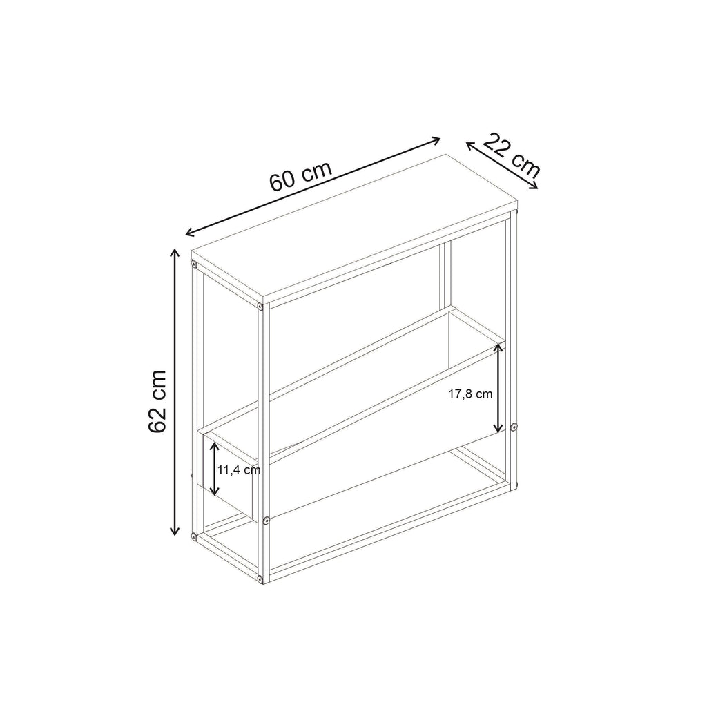 Table d'appoint Lido Slim – Chêne et Noir
