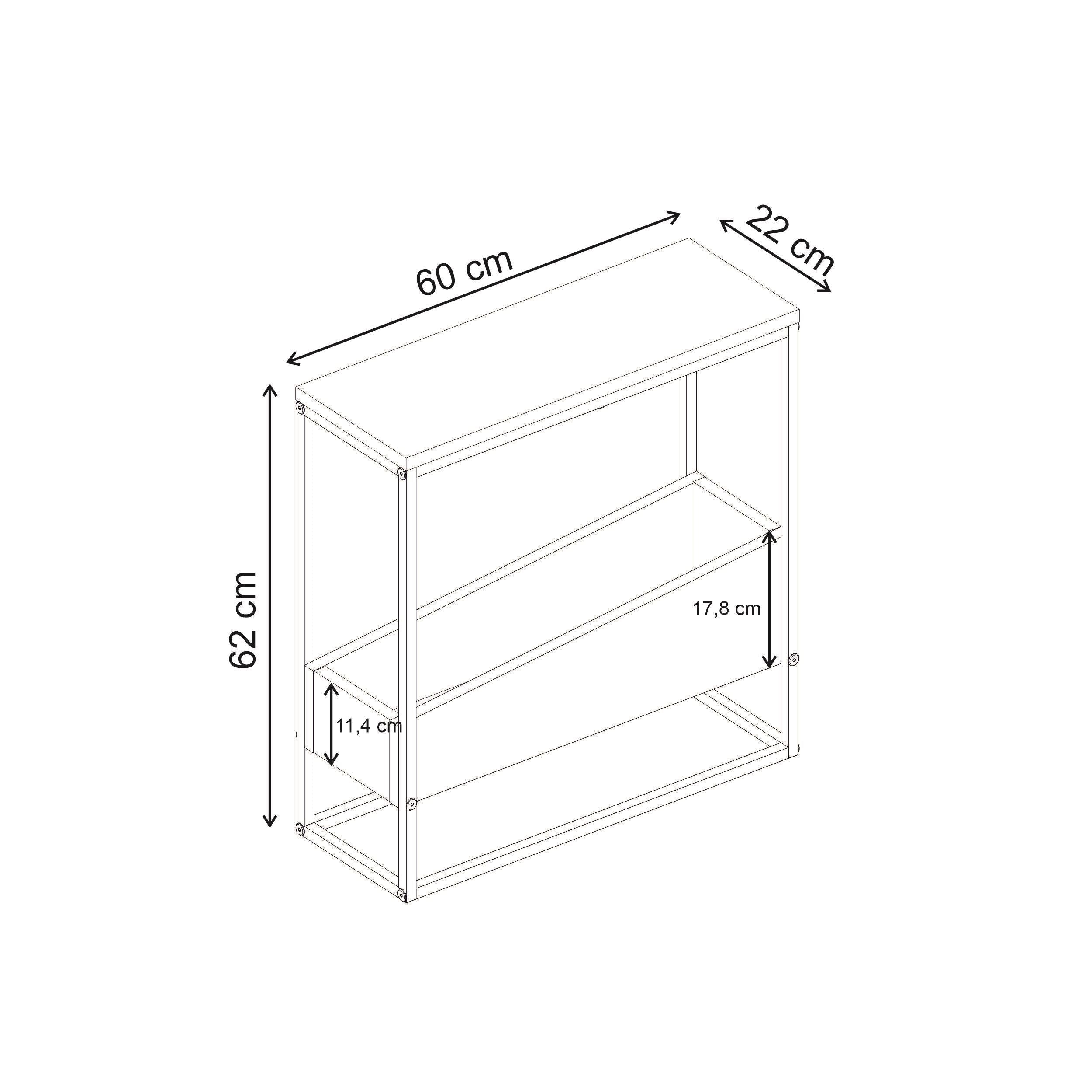 Table d'appoint Lido Slim – Chêne et Noir