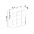 Decortieliving - Homia Stepped Side Table with Open Shelves – Living Room End Table