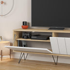 Decortieliving - Picadilly Modern TV Stand Multimedia Centre With Storage Cabinet 139cm